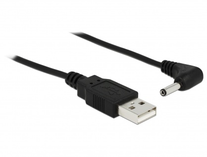 Cablu alimentare USB la DC 3.5 x 1.35 mm 90 grade 1.5m, Delock 83577