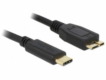 Cablu SuperSpeed USB 3.1 tip C (host) la micro USB-B (device) T-T 1m, Delock 83677