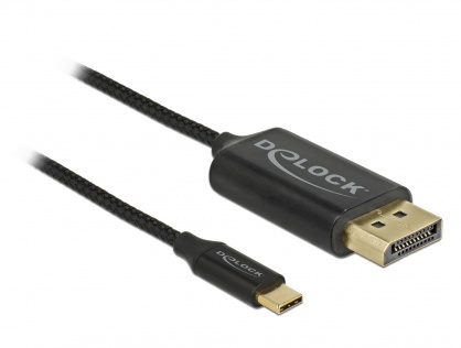 Cablu USB-C la DisplayPort (DP Alt Mode) 4K 60Hz T-T 2m coaxial, Delock 83710