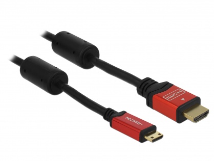 Cablu HDMI la mini HDMI-C Premium 5m, Delock 84338