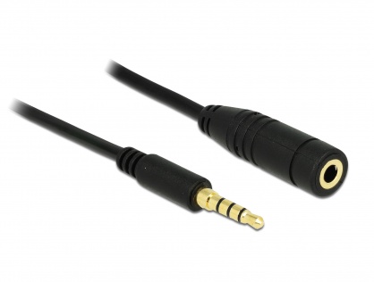 Cablu prelungitor audio jack 3.5mm 4 pini T-M 1m, Delock 84666