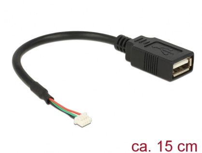 Cablu USB 2.0 pin header 4 pini la USB 2.0-A M-M pentru Intel NUC 15cm, Delock 84834