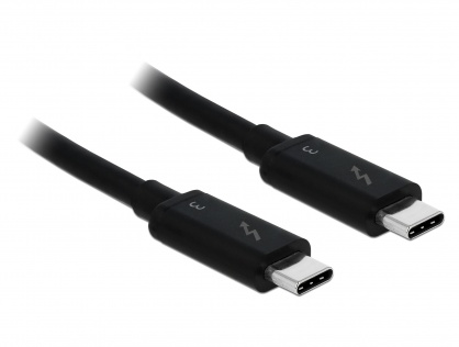 Cablu Thunderbolt 3 (40 Gb/s) USB-C pasiv T-T 0.5m 5A Negru, Delock 84844