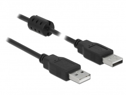 Cablu USB 2.0 tip A T-T 0.5m Negru, Delock 84888