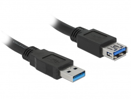 Cablu prelungitor USB 3.0 T-M 1.5m negru, Delock 85055