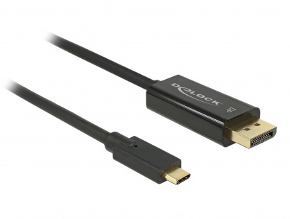 Cablu USB tip C la Displayport (DP Alt Mode) 4K 60 Hz T-T 2m, Delock 85256