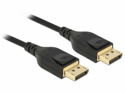 Cablu Displayport 8K / 4K@ 240Hz (DP 8K certificat) T-T 1m Negru, Delock 85658