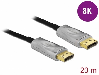 Cablu DisplayPort activ optic v1.4 8K@30Hz T-T 20m, Delock 85887