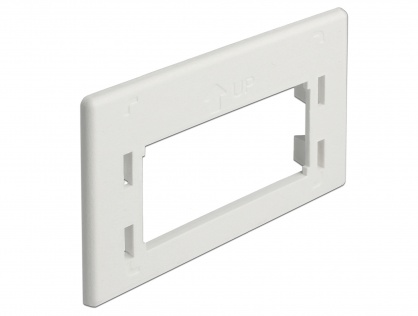 Placa de adaptare keystone pentru priza de instalare in mobilier Alb, Delock 86290