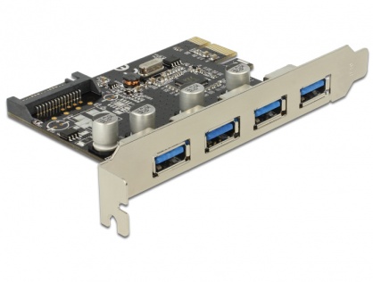 Placa PCI Express cu 4 porturi USB 3.0, Delock 89297