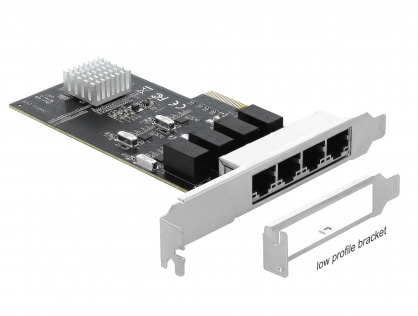 PCI Express la 4 x Gigabit LAN, Delock 89567