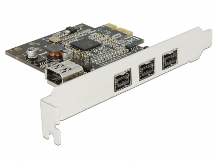 PCI Express cu 3 porturi FireWire B + 1 port FireWire A, Delock 89864