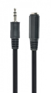 Cablu prelungitor jack stereo 3.5mm M-T 2m Negru, Gembird CCA-423-2m