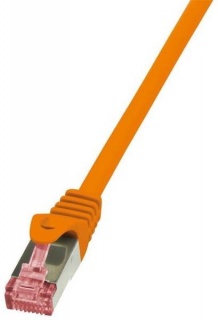 Cablu de retea RJ45 SFTP cat6A LSOH 0.5m orange, Logilink CQ3028S