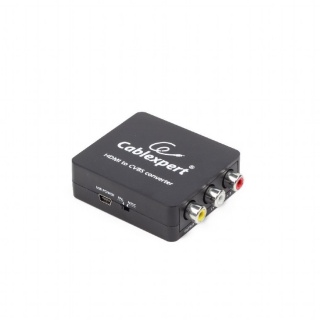 Convertor HDMI la 3 x RCA Composite video + audio Full HD, Gembird DSC-HDMI-CVBS-001