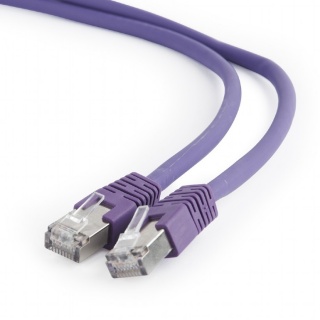 Cablu de retea RJ45 SFTP cat 6A LSOH 0.25m Mov, Gembird PP6A-LSZHCU-V-0.25M