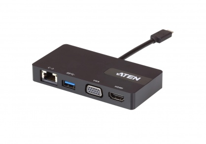 Docking station USB-C la HDMI, VGA, RJ45 Gigabit, USB 3.1, ATEN UH3232