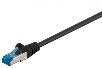 Cablu de retea cat 6A S/FTP (PiMF) CU LSOH 50m Negru, Goobay G94906
