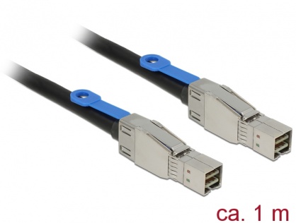 Cablu Mini SAS HD SFF-8644 la Mini SAS HD SFF-8644 1m, Delock 83394 