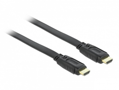 Cablu HDMI 4K 1.4 Flat T-T ecranat 5m, Delock 82672