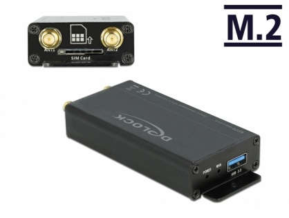 Convertor USB 3.0 pentru M.2 Key B cu slot SIM si enclosure, Delock 63172