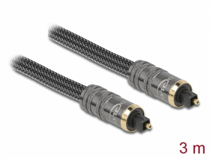 Cablu audio optic SPDIF Toslink 3m Antracit, Delock 86985