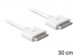 Cablu iPhone 30 pini T-T 30cm, Delock 83252*