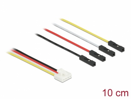 Cablu de conversie IoT Grove (placi Arduino) 4 pini la 4 x jumper T-M 10cm, Delock 86948