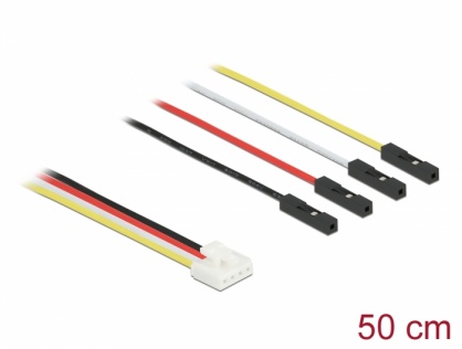 Cablu de conversie IoT Grove (placi Arduino) 4 pini la 4 x jumper T-M 50cm, Delock 86950
