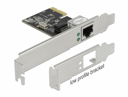 Placa de retea PCI Express Gigabit + low profile, Delock 89189