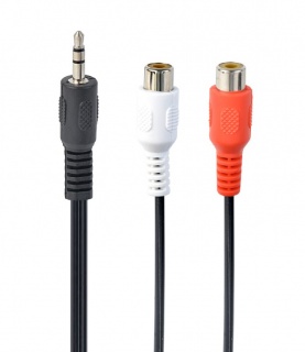 Cablu audio jack 3.5mm la 2 X RCA T-M 0.2m, CCA-406