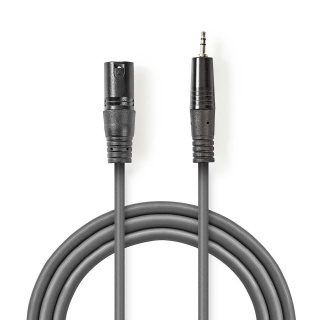 Cablu audio XLR 3 pini la jack stereo 3.5mm T-T 3m, COTH15300GY30