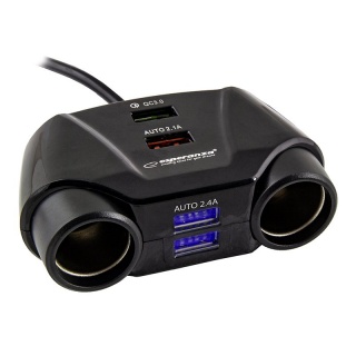 Incarcator auto 2 porturi bricheta + 4 x USB, ESP-EZ132