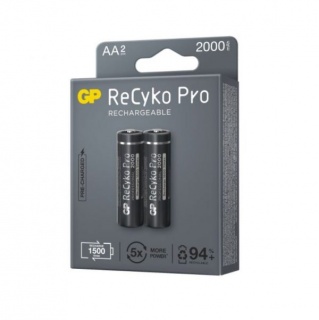 Set 2 buc acumulator ReCyko Pro 2000mAh AA/LR6 1.2V NiMH, GP Batteries GPRHC212B308