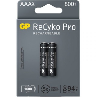 Set 2 acumulatori ReCyco Pro 850mAh AAA (R03) 1.2V NiMH, GP Batteries