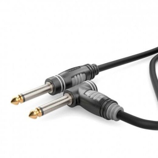 Cablu audio jack 6.35mm mono T-T unghi 90 grade 3m, HBA-6M6A-0300