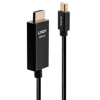 Cablu activ mini DisplayPort la HDMI 4K@60Hz cu HDR T-T 2m, Lindy L40922