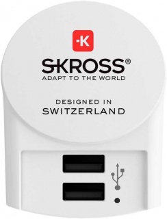 Incarcator priza 2 x USB 2.4A, Skross PSUP-USB-W224WE-SKRS