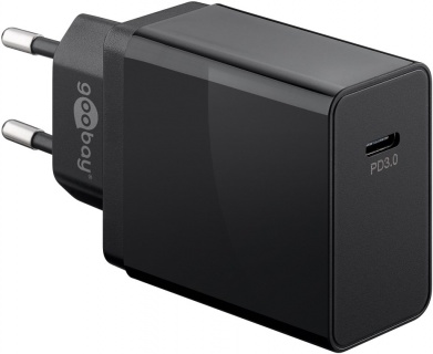 Incarcator priza USB-C PD (Power Delivery) 25W Negru, Goobay G57748