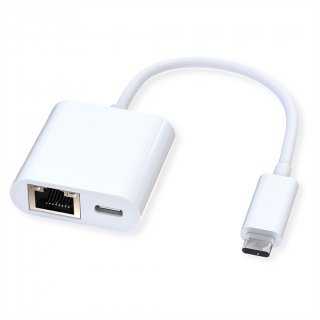 Adaptor retea USB 3.2 Gen2 type C la Gigabit LAN + alimentare 100W, Roline 12.02.1100