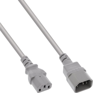 Cablu prelungitor alimentare C13 la C14 0.5m Gri, Inline IL16505A