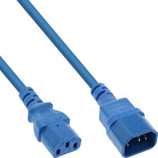 Cablu prelungitor alimentare C13 la C14 0.5m Albastru, Inline IL16505B