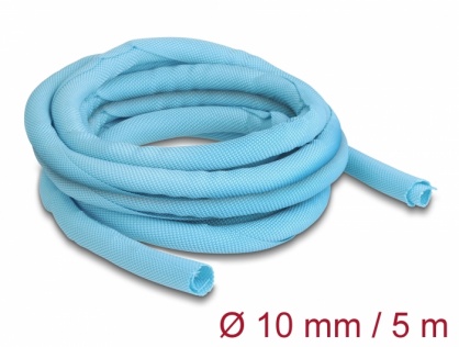 Organizator cabluri cu auto-inchidere/rezistent la caldura 5m x 10mm Albastru, Delock 20880