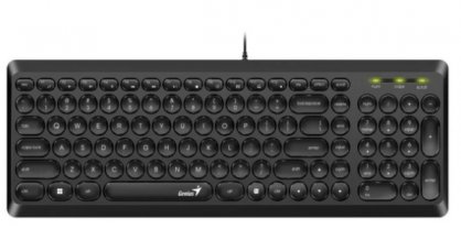 Tastatura multimedia USB chocolate style Negru, Genius SlimStar Q200