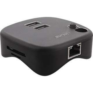 HUB USB 3.0-A la 2 x USB-A/ Gigabit LAN/Card reader, InLine IL35392