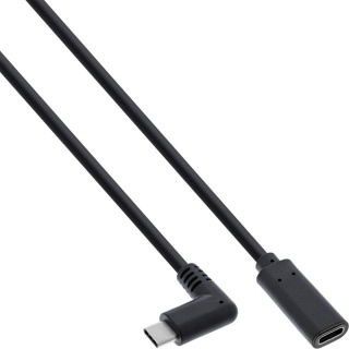 Cablu prelungitor USB 3.2 type C T-M unghi 90 grade 3A 1m, Inline IL35781