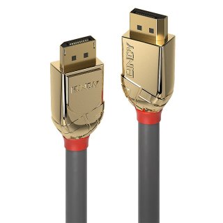 Cablu Displayport 8K60Hz/4K120Hz UHD (DP certificat) v1.4 T-T 3m Gold Line, Lindy L36293