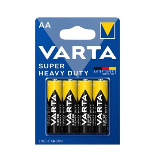 Set 4 buc baterie AA/LR6 zinc carbon Varta Super Heavy Duty