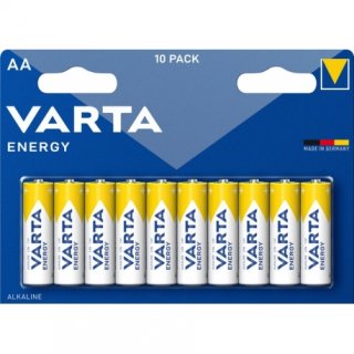 Set 10 buc baterie alcalina AA/LR6, Varta Energy