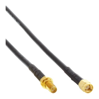 Cablu prelungitor RP-SMA T-M 0.3m, InLine IL40860
